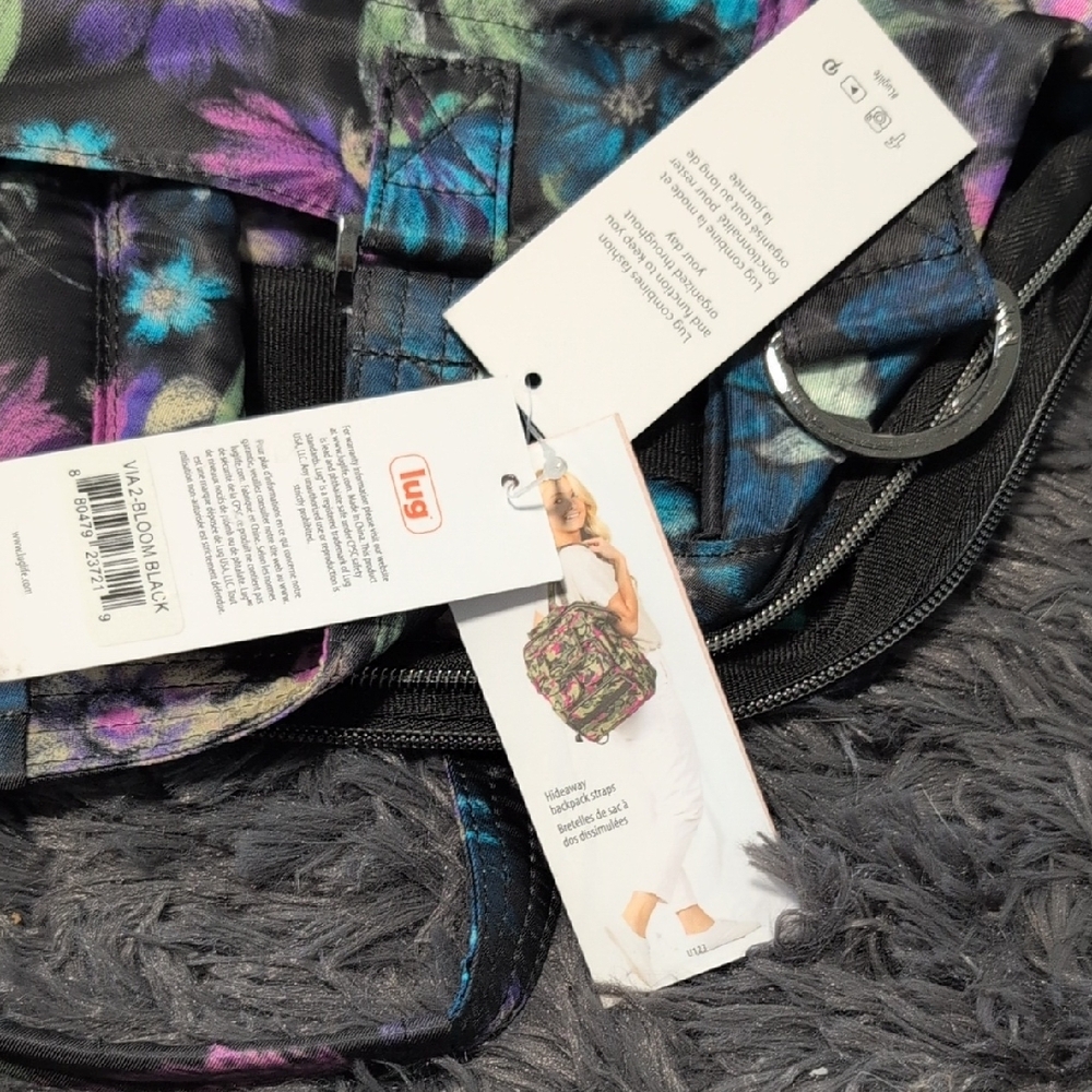 Floral Black Backpack - Picture 3 of 5